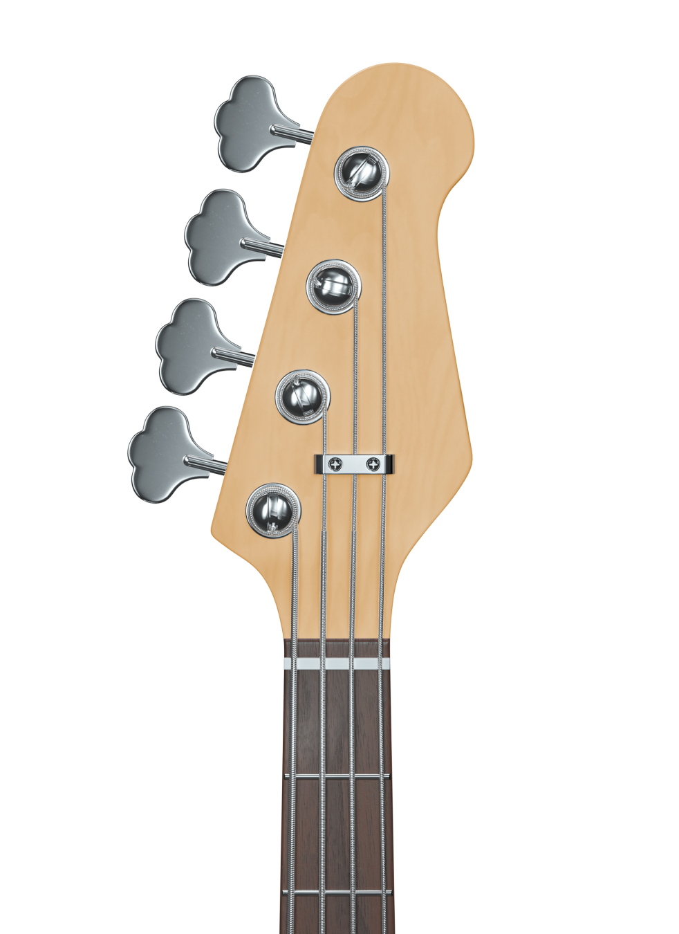 Une tête de guitare acoustique avec des chevilles d’accord